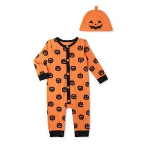 3-6 Months Halloween Way To Celebrate! Baby Boy & Girl Unisex Hat Outfit Set